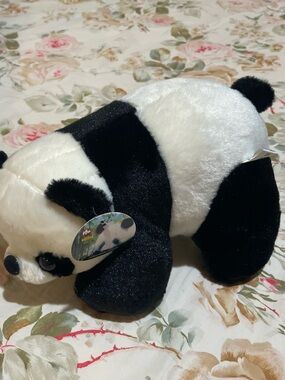 NWT PanPan Black & White Plush Panda Stuffed Animal Toy